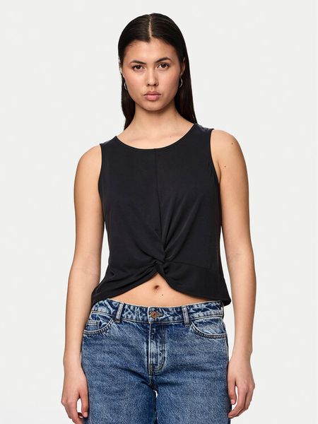 Pieces Top Anora 17149200 Czarny Regular Fit. Czarne topy Pieces, s, bez wzorów, z syntetyku, bez kołnierzyka, bez ramiączek. Za 69.99 zł.