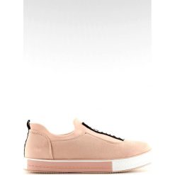 Trampki damskie różowe NB178 Pink. Czerwone trampki ButyModne, bez wzorów, z tkaniny, bez zapięcia. W wyprzedaży za 99.00 zł.