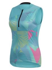 Protective Top kolarski "Berry Island" w kolorze turkusowym rozmiar: 44. Niebieskie topy Protective, s, bez wzorów, z materiału, bez kołnierzyka, bez ramiączek. Za 66.00 zł.