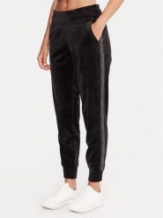 DKNY Sport Spodnie dresowe DP5P3706 Czarny Regular Fit. Czarne spodnie dresowe DKNY Sport, l, bez wzorów, z dresówki. Za 349.99 zł.