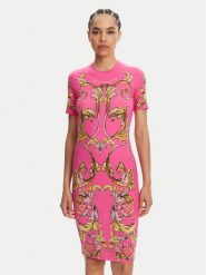 Versace Jeans Couture Sukienka codzienna 78HAO9P9 Różowy Slim Fit. Czerwone sukienki Versace Jeans Couture, na co dzień, xs, bez wzorów, z bawełny, bez kołnierzyka, bez ramiączek, proste. Za 719.99 zł.