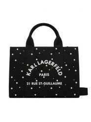 KARL LAGERFELD Torebka B3W50022 Czarny. Czarne torebki klasyczne KARL LAGERFELD, bez wzorów, z materiału, bez dodatków. Za 649.99 zł.