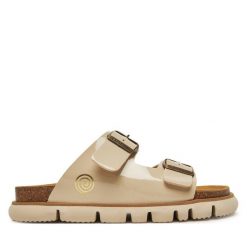 Klapki Dr. Brinkmann. Brązowe klapki Dr. Brinkmann, bez wzorów, bez obcasa. Za 329.99 zł.