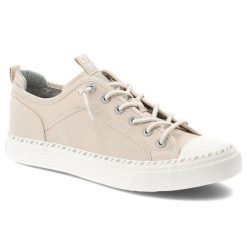 Trampki damskie Big Star, tekstylna cholewka sznurowany fason klasyczna gumowa podeszwa lekka konstrukcja minimalistyczny design, beżowe, TT274387. Białe trampki Big Star, bez wzorów, z gumy, bez zapięcia. Za 149.00 zł.