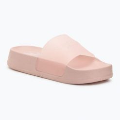 Klapki damskie U.S. Polo Assn. AMAMI009A. Brązowe klapki U.S. Polo Assn., z aplikacjami, z materiału, bez obcasa. Za 99.99 zł.
