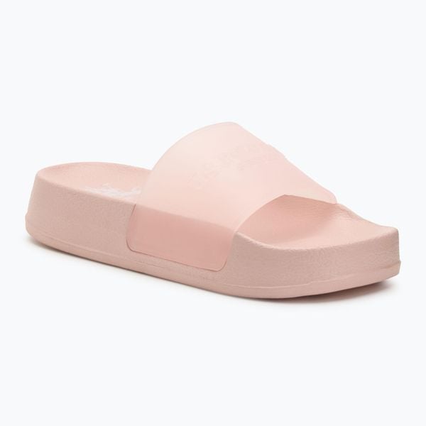 Klapki damskie U.S. Polo Assn. AMAMI009A. Brązowe klapki U.S. Polo Assn., z aplikacjami, z materiału, bez obcasa. Za 99.99 zł.