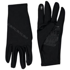 Rękawiczki damskie CMP. Czarne rękawiczki Campagnolo, bez wzorów, sportowe. Za 79.99 zł.