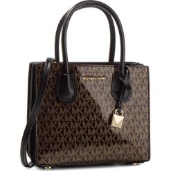 Torebka MICHAEL MICHAEL KORS - Mercer 30H8GM9M8B Brn/Gold. Czarne torebki klasyczne MICHAEL Michael Kors, bez wzorów, ze skóry ekologicznej, bez dodatków. W wyprzedaży za 659.00 zł.