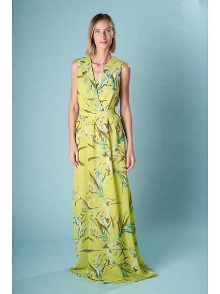 Ceylan Sukienka w kolorze zielonym rozmiar: XL. Zielone sukienki Ceylan, xl, bez wzorów, bez kołnierzyka, bez ramiączek, maxi. Za 343.41 zł.