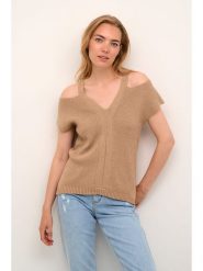 Cream Sweter w kolorze jasnobrązowym rozmiar: M. Brązowe swetry Cream, m, bez wzorów, z bawełny, bez ramiączek. Za 112.01 zł.