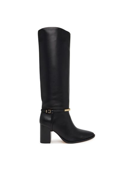Marciano Guess Kozaki G6BZ30 L0229 Czarny. Czarne kozaki Marciano Guess, ze skóry, bez obcasa, na słupku, bez zapięcia. Za 2,259.00 zł.