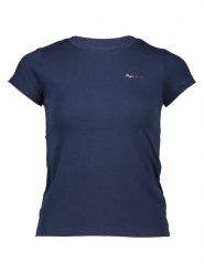 Pepe Jeans Koszulka w kolorze granatowym rozmiar: M. Niebieskie bluzki Pepe Jeans, m, bez wzorów, z jeansu, bez kołnierzyka, bez ramiączek. Za 83.22 zł.