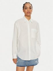 Calvin Klein Jeans Koszula J20J224436 Biały Relaxed Fit. Białe koszule Calvin Klein Jeans, xxl, bez wzorów, z bawełny, bez kołnierzyka, bez ramiączek. Za 249.99 zł.