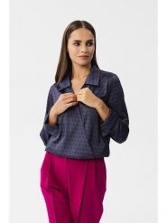 Stylove Bluzka w kolorze granatowym rozmiar: S. Niebieskie bluzki Stylove, s, bez wzorów, bez kołnierzyka, bez ramiączek. Za 119.40 zł.