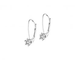 Kolczyki z białego złota z brylantami - 0,12 ct - próba 585. Białe kolczyki Apart, z brylantem, złote. Za 2,390.00 zł.