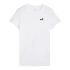 Damska Koszulka Z Logo ESS No.1 Small. Białe bluzki Puma, bez wzorów, sportowe, bez kołnierzyka, bez ramiączek. Za 100.99 zł.