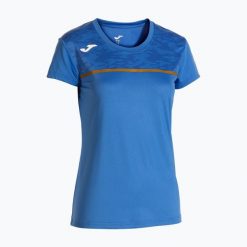 Koszulka do biegania damska Joma Record III. Niebieskie koszulki sportowe Joma, bez wzorów, bez ramiączek, do biegania. Za 87.99 zł.