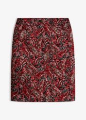Spódnica z mieszanki bawełny ze stretchem. Czarne spódnice bonprix, bez wzorów, z bawełny, eleganckie. Za 129.99 zł.