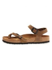 Comfortfusse Skórzane sandały w kolorze jasnobrązowym rozmiar: 35. Brązowe sandały Comfortfüße, bez wzorów, z otwartym noskiem, bez obcasa, bez zapięcia. Za 202.03 zł.