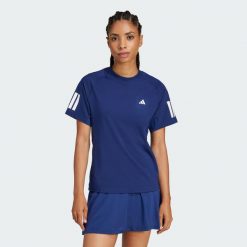 Koszulka Club 3-Stripes Tennis CLIMACOOL. Niebieskie bluzki Adidas, m, bez wzorów, sportowe, bez kołnierzyka, bez ramiączek. Za 179.00 zł.