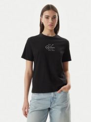 Calvin Klein Jeans T-Shirt LV047G831G Czarny Regular Fit. Czarne t-shirty Calvin Klein Jeans, l, bez wzorów, z bawełny, bez kołnierzyka, bez ramiączek. Za 129.99 zł.