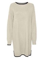 Vero Moda Sukienka w kolorze beżowym rozmiar: L. Brązowe sukienki Vero Moda, na co dzień, l, bez wzorów, bez kołnierzyka, bez ramiączek, midi, proste. Za 52.67 zł.