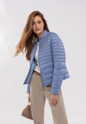 Kurtka pikowana casual J-COMO. Brązowe kurtki sportowe Volcano, m, bez wzorów, z materiału, bez kaptura. Za 289.99 zł.
