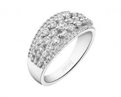 Pierścionek z białego złota z diamentami - 1,00 ct - próba 585. Białe pierścionki Apart, z diamentem, złote. Za 13,590.00 zł.