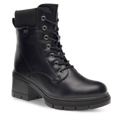 Botki Clara Barson. Czarne botki Clara Barson, bez wzorów, bez obcasa, na słupku, bez zapięcia. Za 159.99 zł.