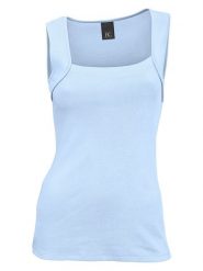 Heine Top w kolorze błękitnym rozmiar: 38. Niebieskie topy Heine, bez wzorów, z bawełny, bez kołnierzyka, bez ramiączek. Za 48.45 zł.