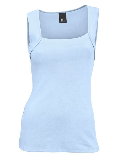 Heine Top w kolorze błękitnym rozmiar: 38. Niebieskie topy Heine, bez wzorów, z bawełny, bez kołnierzyka, bez ramiączek. Za 39.12 zł.