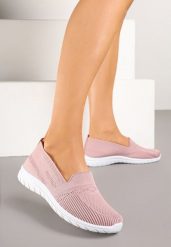 Różowe Wsuwane Tenisówki Mokasyny Venni. Czerwone trampki Born2be, z aplikacjami, z jeansu, bez zapięcia. Za 54.99 zł.
