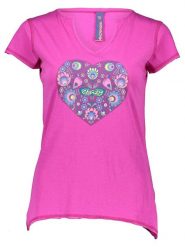 Crazy Koszulka w kolorze różowym rozmiar: S. Różowe bluzki Crazy, s, bez wzorów, bez kołnierzyka, bez ramiączek. Za 92.21 zł.