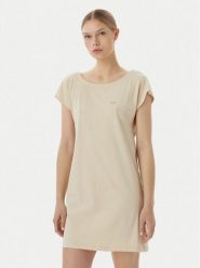 EA7 Emporio Armani Sukienka letnia 7W001478 AF10373 U1088 Beżowy jasny Relaxed Fit. Brązowe sukienki EA7 Emporio Armani, na lato, xl, bez wzorów, z bawełny, bez kołnierzyka, bez ramiączek. Za 349.99 zł.