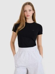 4F T-shirt slim gładki damski (2-pack) - czarny L. Czarne t-shirty 4f, l, bez wzorów, z bawełny, bez kołnierzyka, bez ramiączek. W wyprzedaży za 59.99 zł.