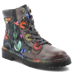 Kolorowe Botki Laura Vita Stylowe Buty Damskie. Botki Laura Vita, bez wzorów, ze skóry, bez obcasa, bez zapięcia. Za 416.99 zł.