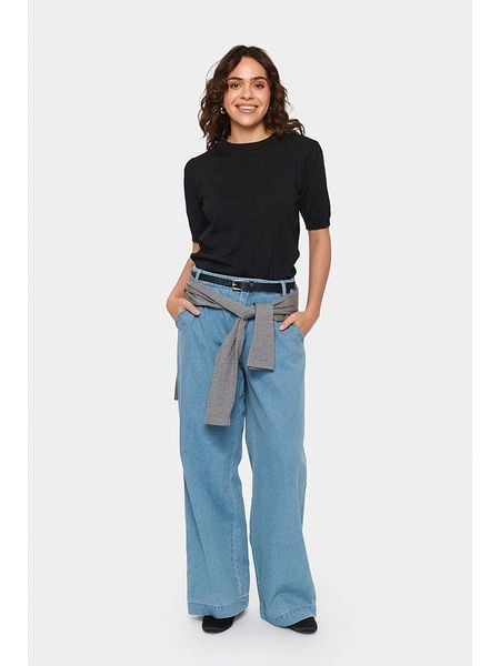 SAINT TROPEZ Sweter w kolorze czarnym rozmiar: XXL. Czarne swetry Saint Tropez, xxl, bez wzorów, bez ramiączek. Za 88.23 zł.