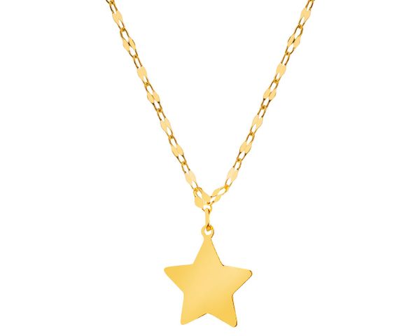 Złoty naszyjnik, skręcone blaszki - gwiazda. Żółte naszyjniki Apart, złote. Za 559.00 zł.