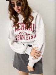 Bluza z bawełną z kapturem i nadrukiem - Inny. Bluzy Sinsay, l, bez wzorów, z bawełny, z kapturem. Za 49.99 zł.