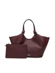DKNY Torebka R42BAE49 Bordowy. Czerwone torebki klasyczne DKNY, bez wzorów, ze skóry, bez dodatków. Za 549.99 zł.