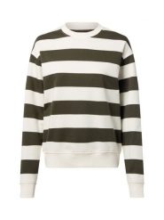 Marie Lund Bluza damska Kobiety Bawełna zielony|biały w paski, L. Białe bluzy Marie Lund, l, bez wzorów, z bawełny, bez kaptura. Za 199.95 zł.