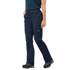 Spodnie damskie Jack Wolfskin Activate Light. Niebieskie spodnie sportowe Jack Wolfskin, bez wzorów, trekkingowe. W wyprzedaży za 331.70 zł.