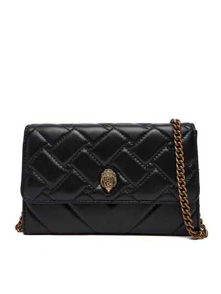 Kurt Geiger Torebka Kensington Chain 648300109 Czarny. Czarne torebki klasyczne Kurt Geiger, bez wzorów, ze skóry, bez dodatków. Za 659.99 zł.