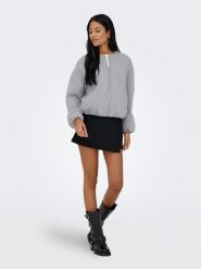 ONLY Kurtka w kolorze szarym rozmiar: M/L. Szare kurtki Only, l, bez wzorów, z materiału, bez kaptura. Za 148.26 zł.