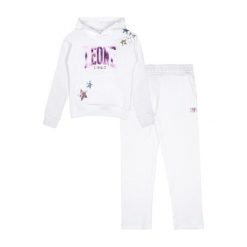 Bluza z bawełna z kaptur na czas wolny na co dzień. Białe bluzy LEONE 1947 APPAREL, bez wzorów, z bawełny, bez kaptura. W wyprzedaży za 124.24 zł.