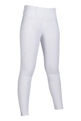 Damskie legginsy jeździeckie z pełną przyczepnością HKM Lisa. Białe legginsy HKM, bez wzorów, z materiału, z podwyższonym stanem, długie. Za 382.00 zł.