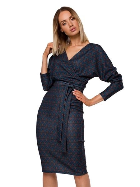 Made of emotion Sukienka ze wzorem rozmiar: L. Niebieskie sukienki Made Of Emotion, l, bez wzorów, bez kołnierzyka, bez ramiączek, midi. Za 268.95 zł.