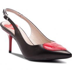 Sandały LOVE MOSCHINO - JA10077G17IA0000 Nero. Czarne sandały Love Moschino, bez wzorów, ze skóry, eleganckie, bez obcasa, na obcasie, bez zapięcia. W wyprzedaży za 539.00 zł.