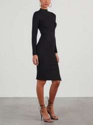 LA Angels Sukienka dzianinowa w kolorze czarnym rozmiar: M. Czarne sukienki LA Angels, m, bez wzorów, z dzianiny, bez kołnierzyka, bez ramiączek, maxi. Za 152.99 zł.