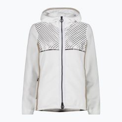 Bluza damska CMP 32H0386 Fix Hood. Białe bluzy sportowe CMP, bez wzorów, bez kaptura. Za 189.99 zł.
